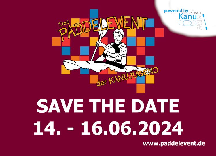 paddelevent logo weinrot save the date klein