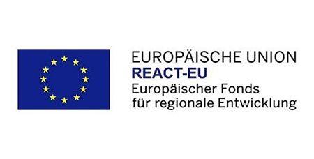 Logo der Europäischen Union mit der Aufschrift "REACT-EU" und "Europäischer Fonds für regionale Entwicklung".