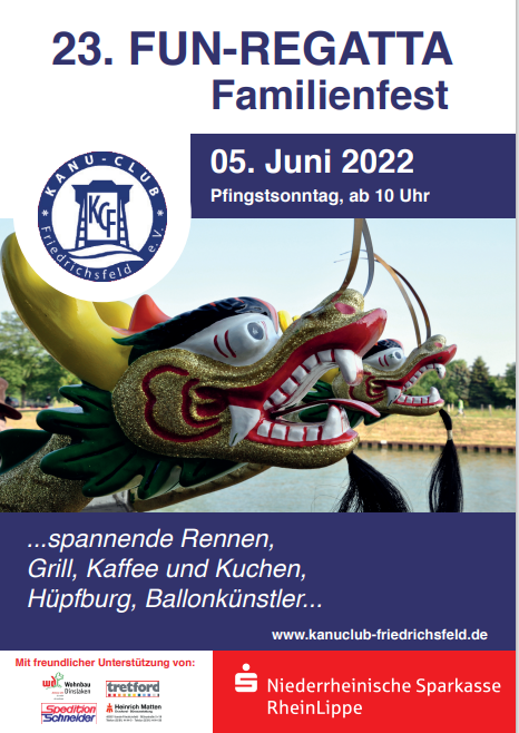 Plakat Drachenboot Regatta Friedrichsfeld 2022