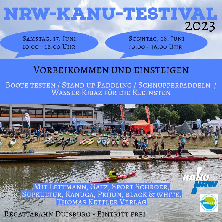 Plakat NRW Kanu Testival 2023 klein